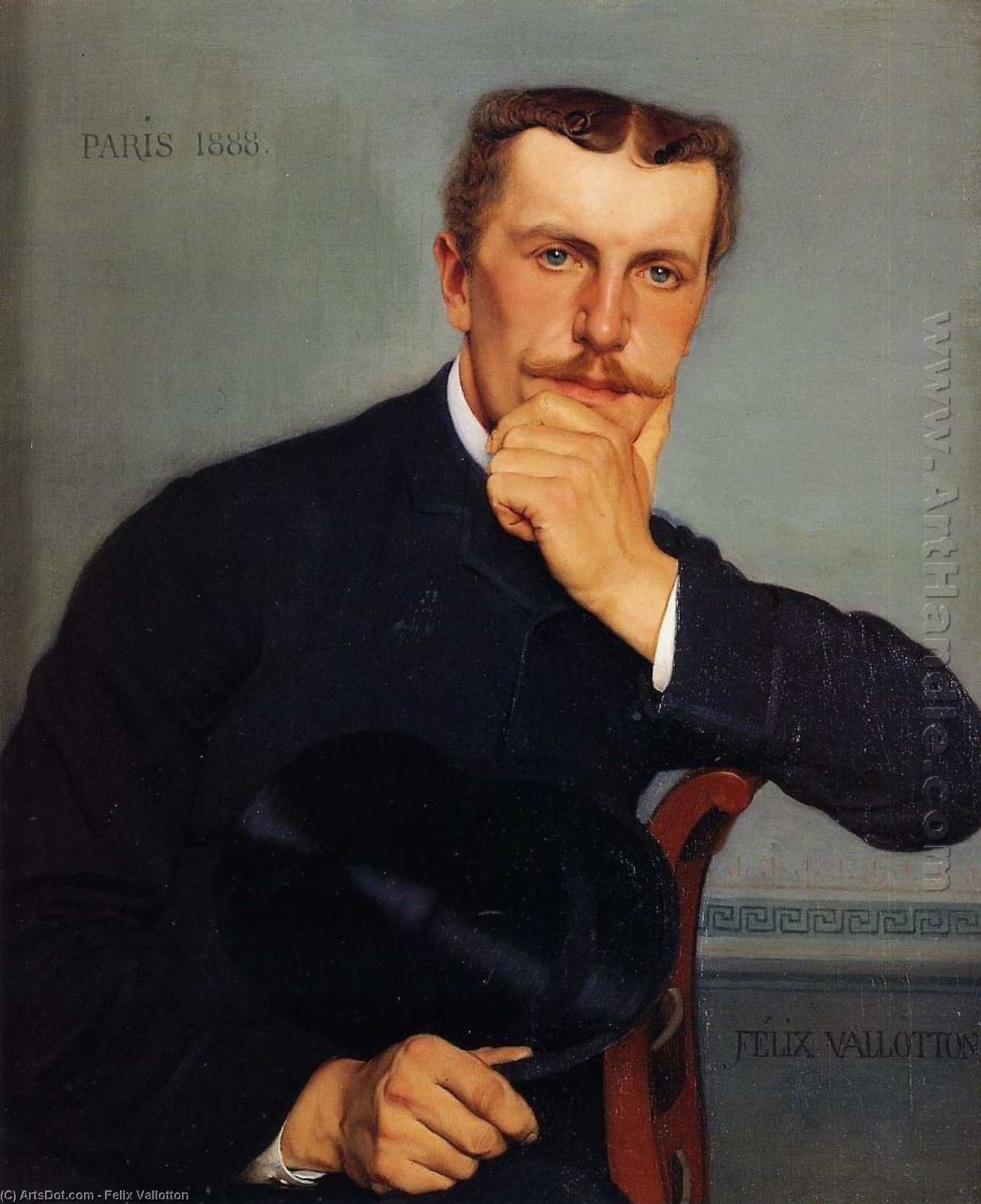 Portrait Of The Artist`s Brother With Hat — Félix Vallotton
