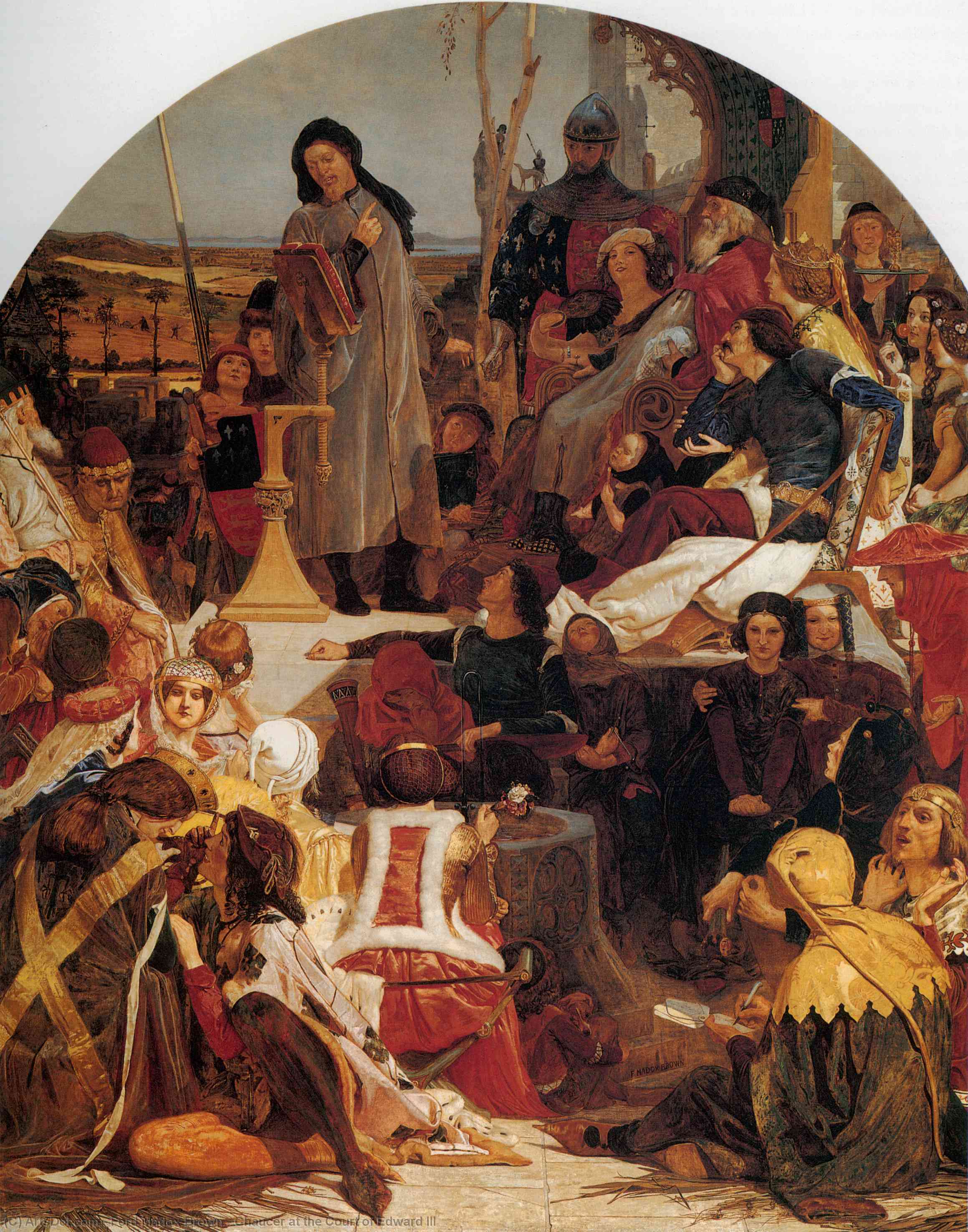 Chaucer At The Court Of Edward Iii — Ford Madox Brown