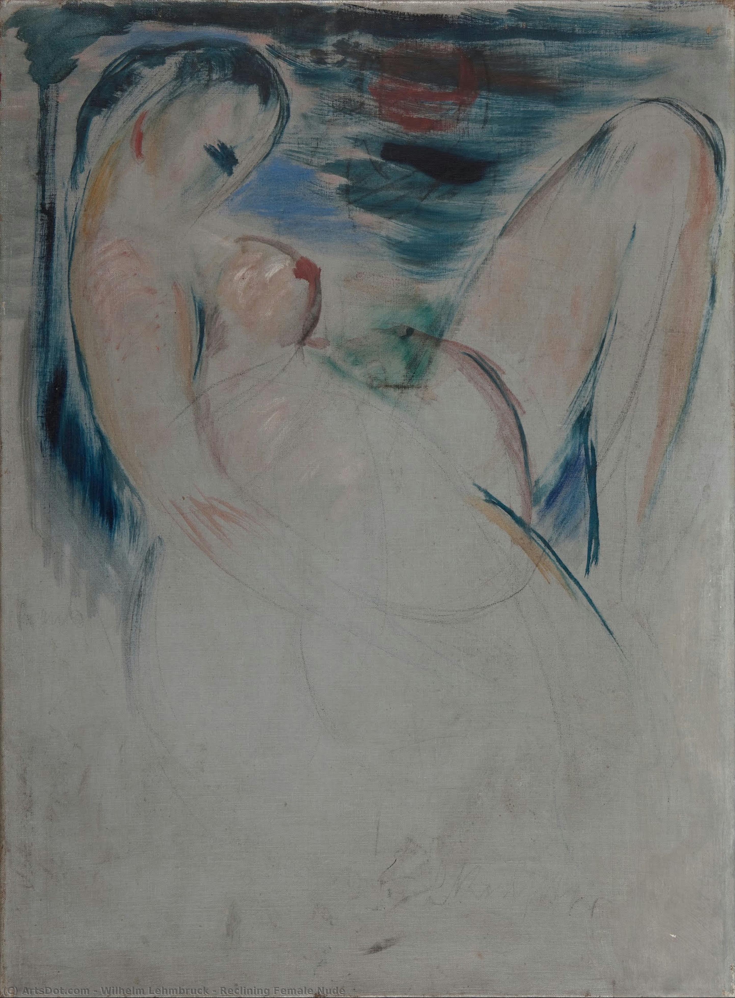 Reclining Female Nude — Wilhelm Lehmbruck