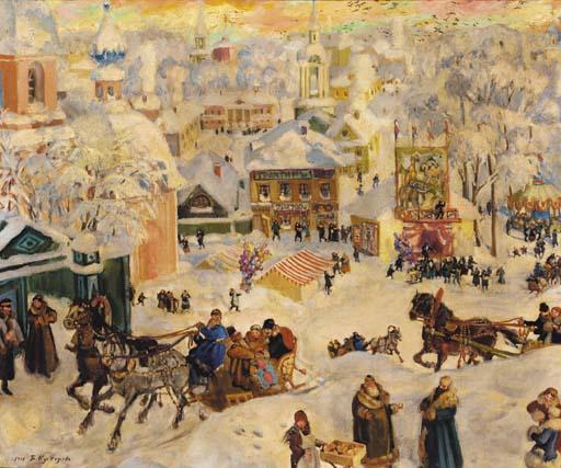 Celebration At Shrovetide — Boris Michailowitsch Kustodijew