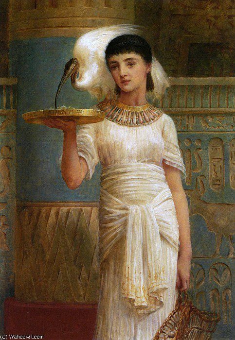 Alethe Attendant Of The Sacred Iblis - Oil On Panel - — Edwin Longsden Long