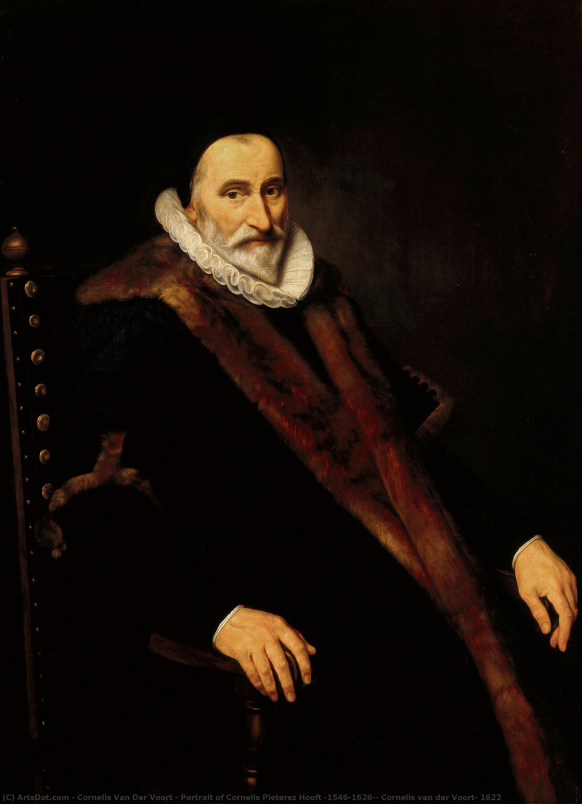 Portrait Of Cornelis Pietersz Hooft (1546-1626), Cornelis Van Der Voort, 1622 — Cornelis Van Der Voort