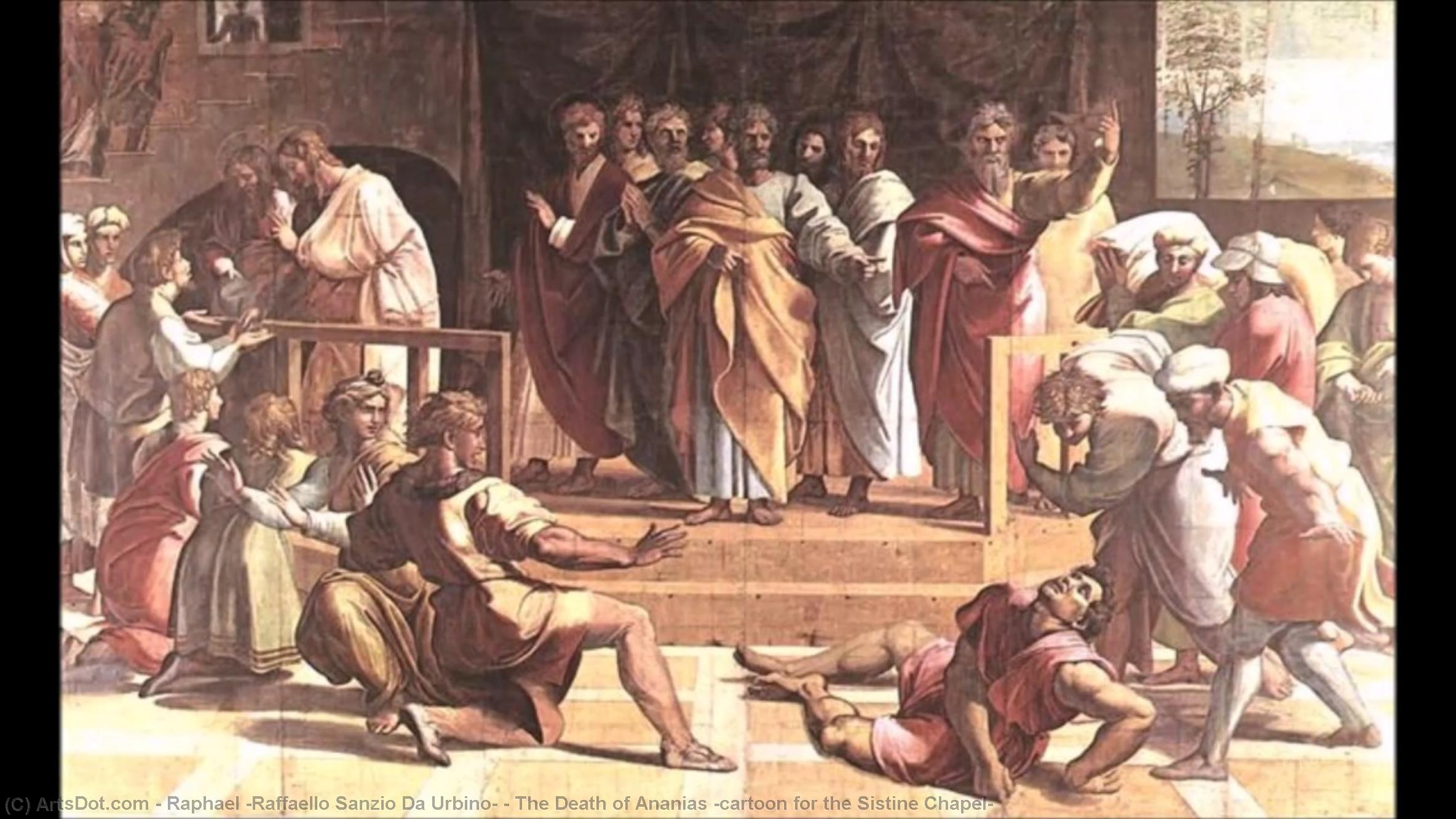 The Death Of Ananias (cartoon For The Sistine Chapel) — Raphael