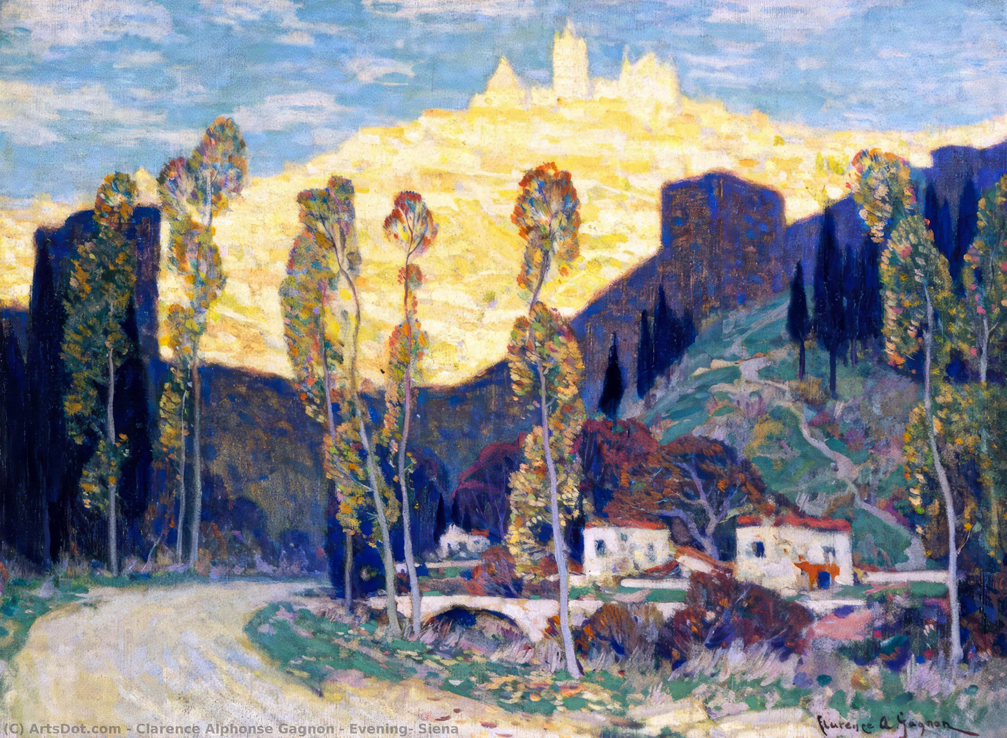 Evening, Siena — Кларенс Альфонс Гагнон