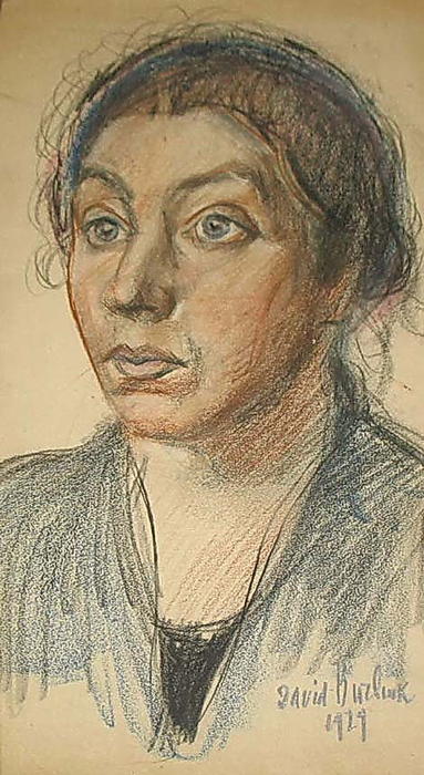 Portrait Of Artist's Wife — David Davidovich Burliuk