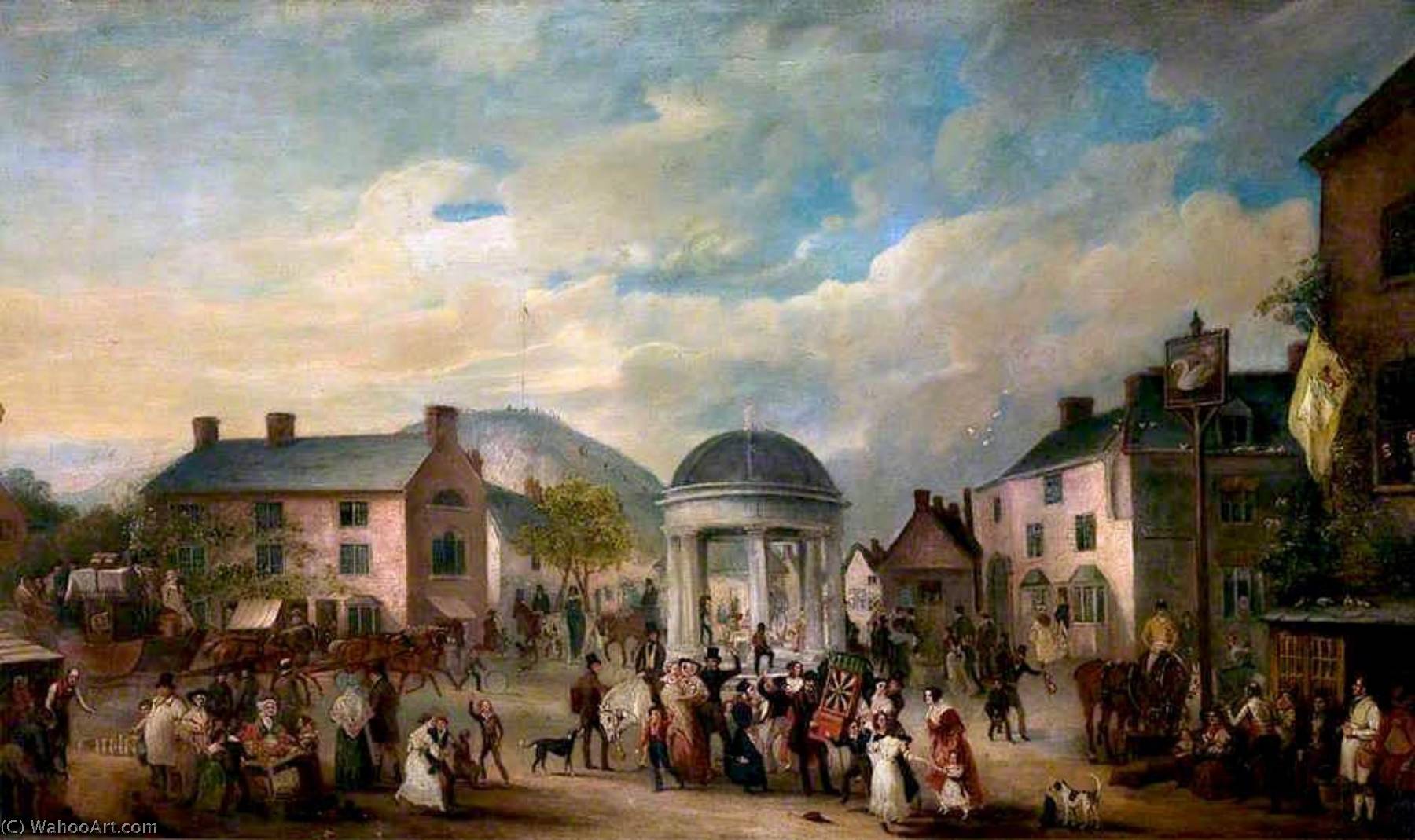 Mountsorrel, Leicestershire, The Market Place — Sr John E. Ferneley
