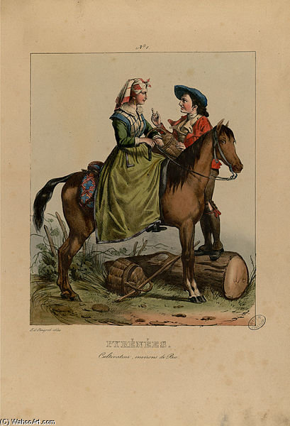Cultivateur, Environs De Pau — Edouard Pingret
