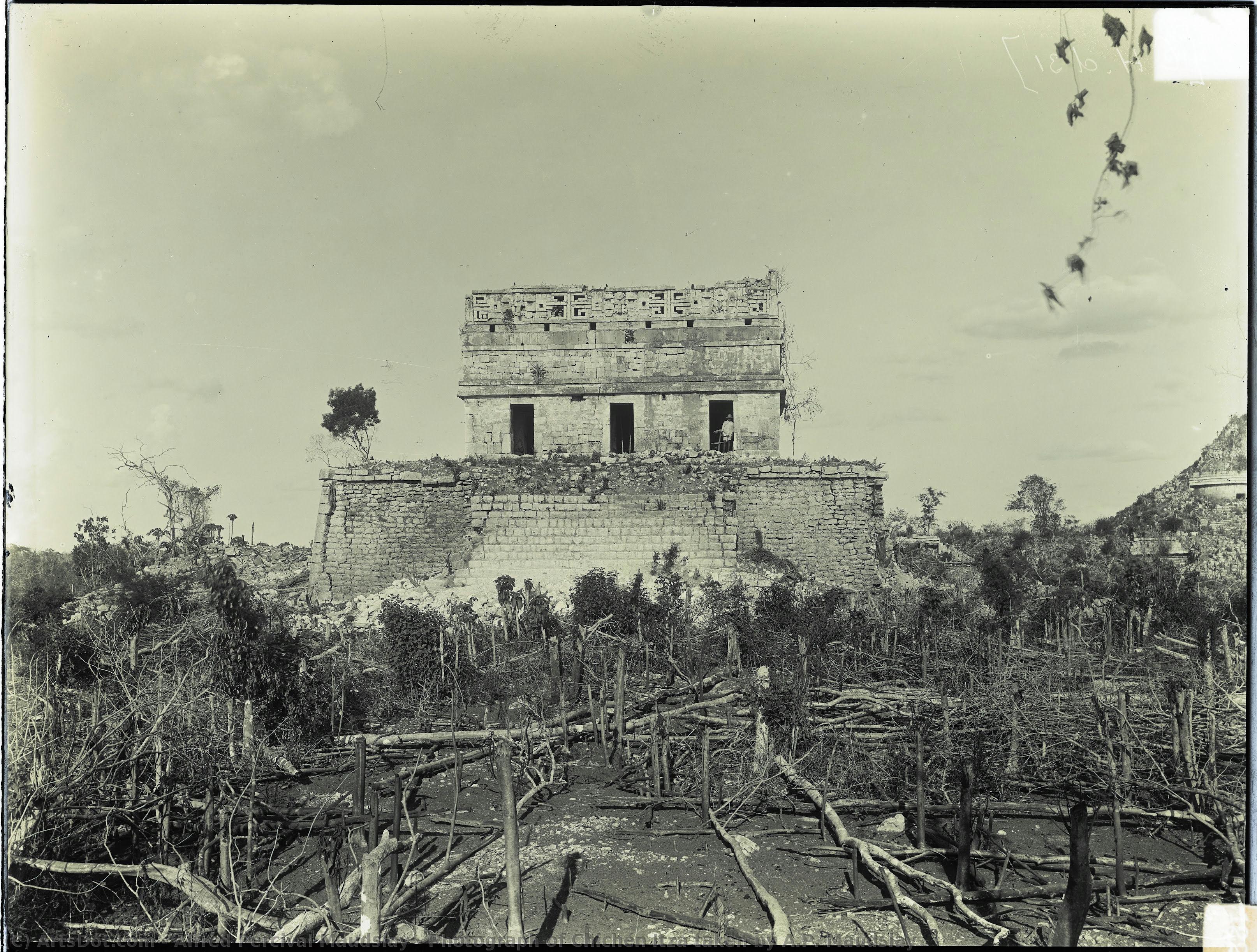 Fotografie Von Chichén Itzá, Aufgenommen Von A.p. Maudslay — Alfred Percival Maudslay