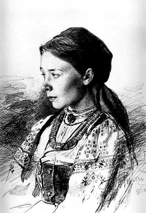 Portrait Of Maria Artsybasheva — Ilya Yefimovich Repin