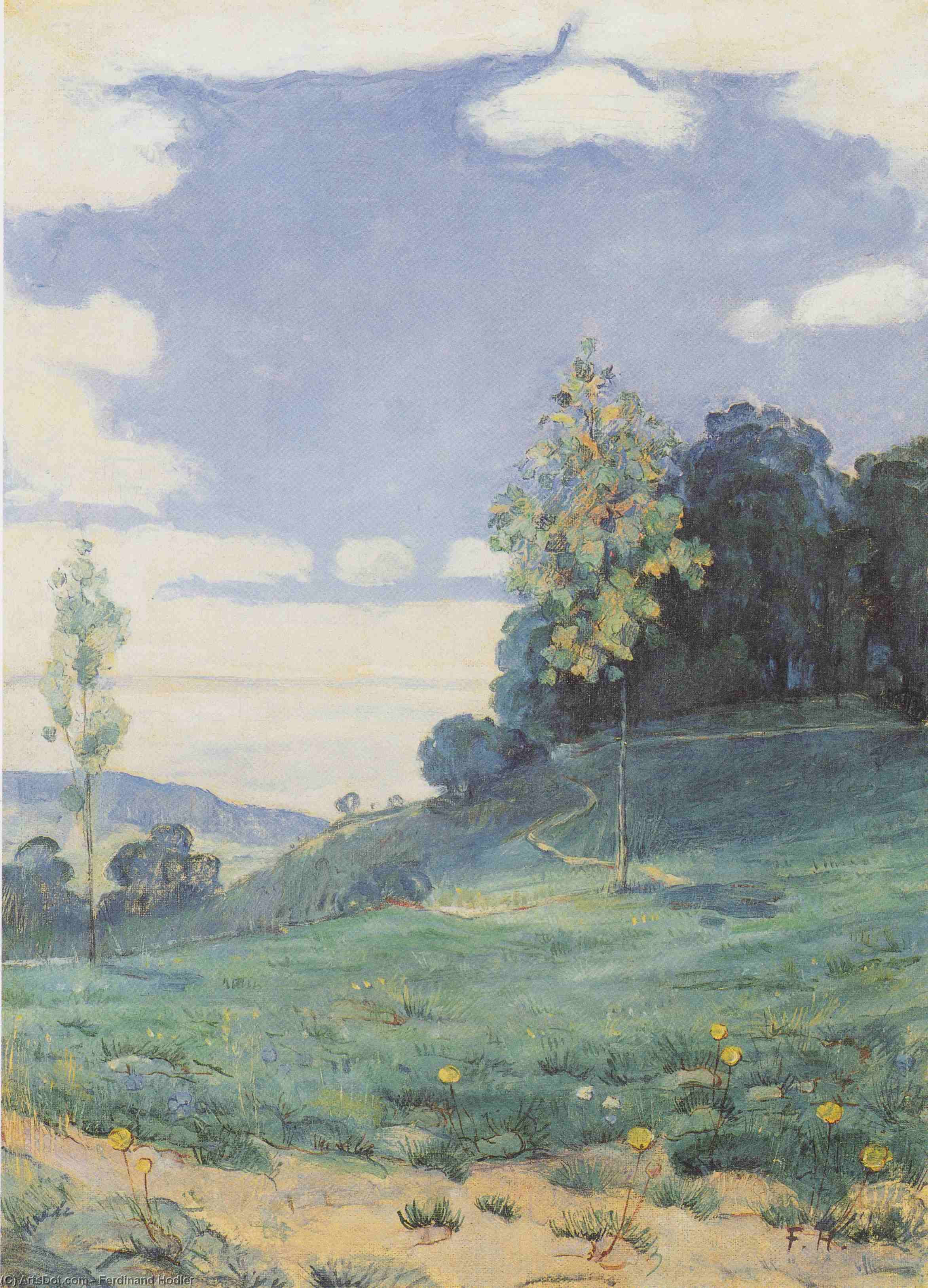 Landscape With Two Small Trees — Ferdinand Hodler