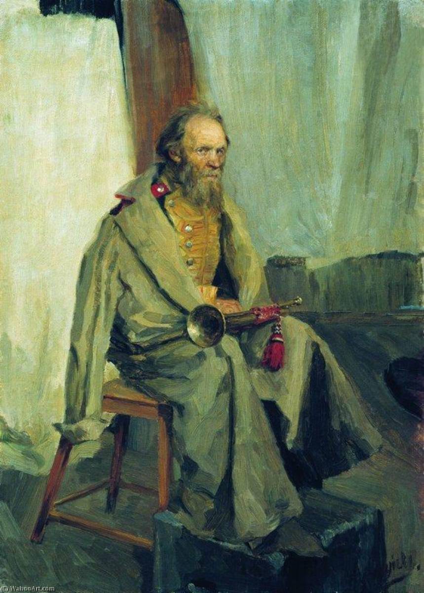 Man In A Coat — Boris Mikhailovich Kustodiev