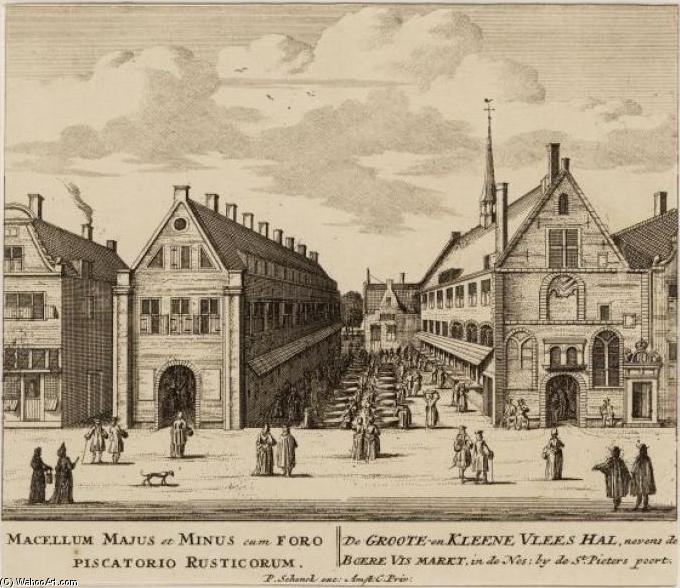 De Grote En Kleine Vleeshal. — Pieter Schenck