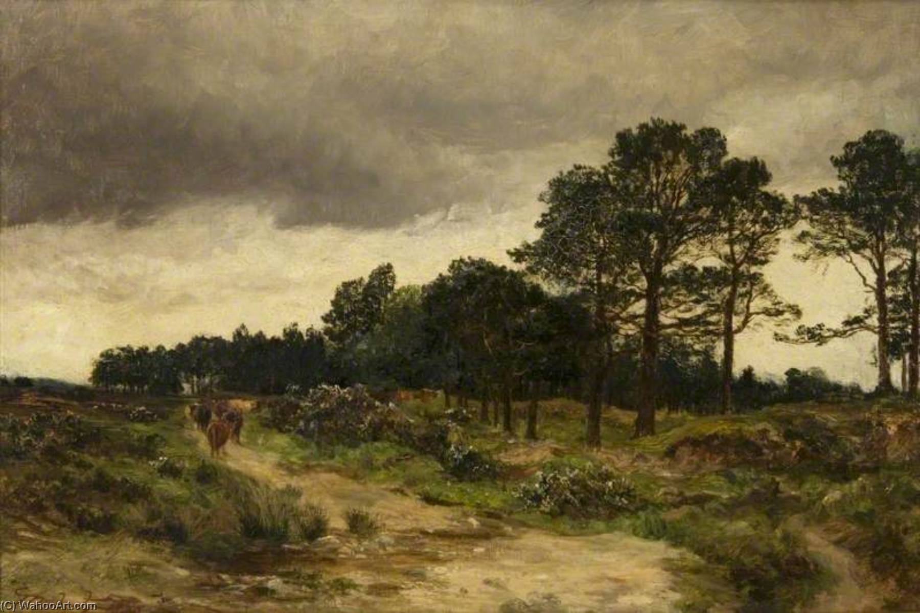 Moorland Road With Cattle — James Docharty