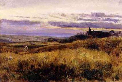 Cornfield At Sunset — John William Inchbold