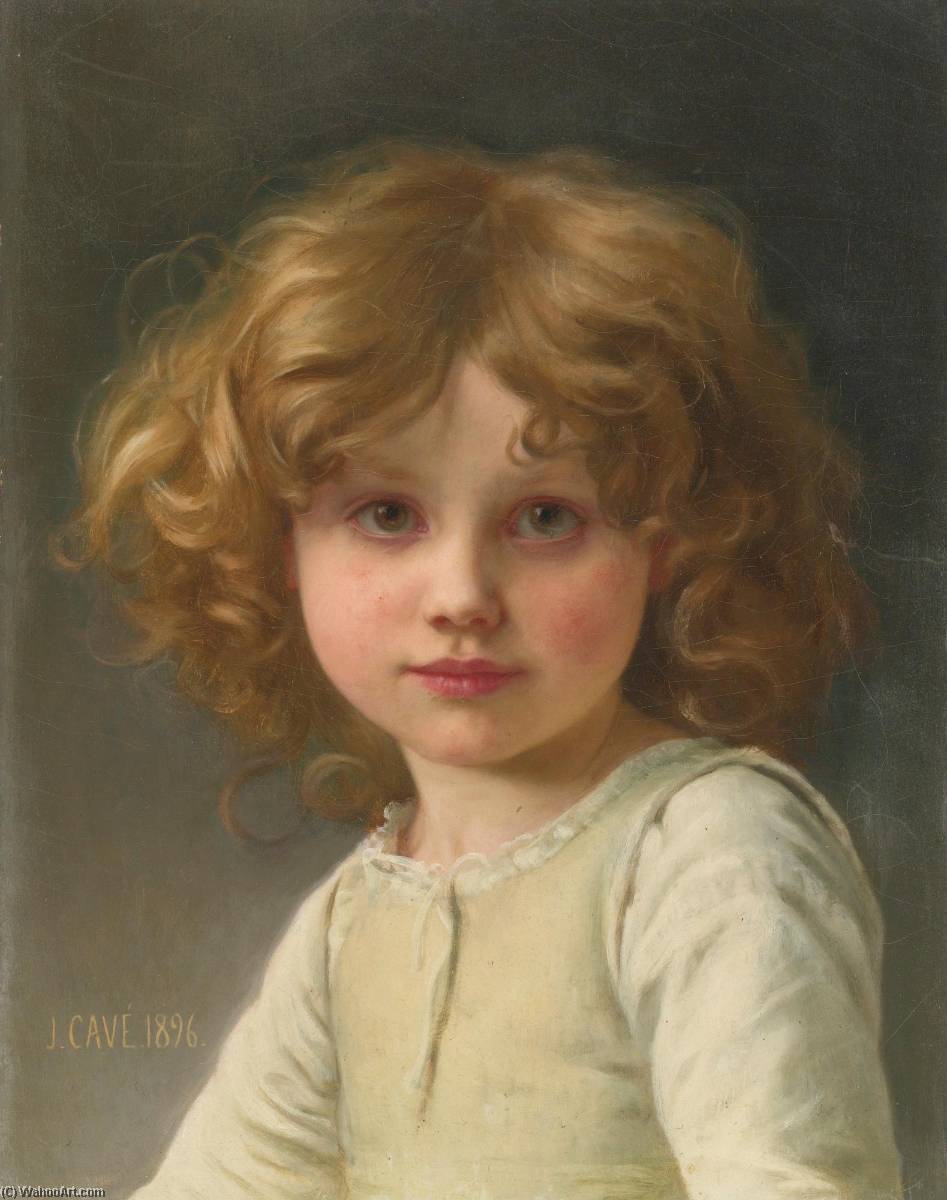 Young Girl With Curly Hair — Jules Cyrille Cavé