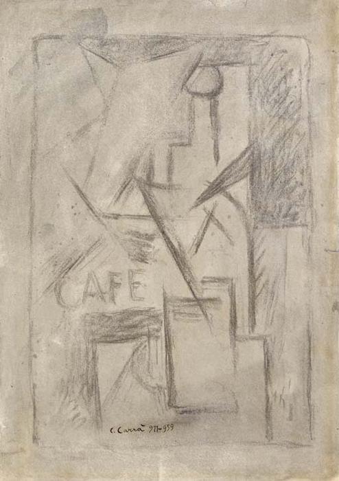 Scomposizione Di Bottiglia Ii — Carlo Carrà