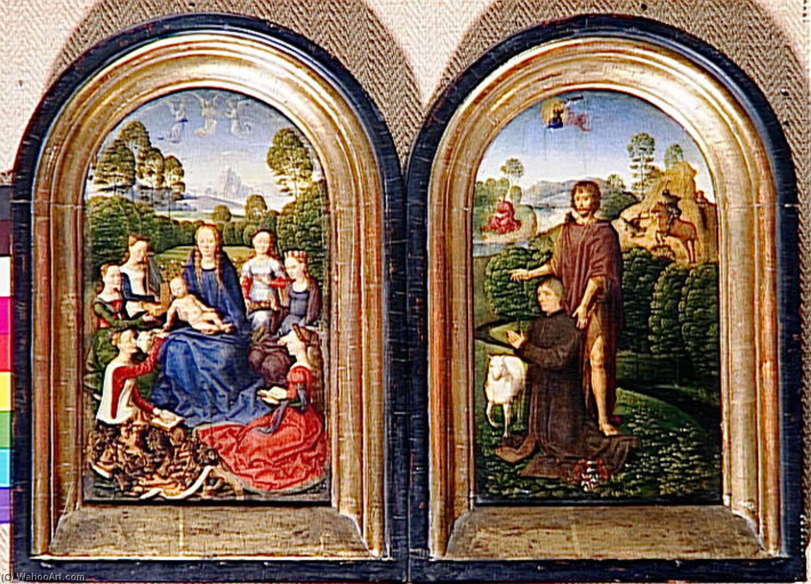 Donateur Presente Par Saint Jean Baptiste, Dit Autrefois Jean Du Cellier Et Saint Jean Baptiste — Memling, Hans