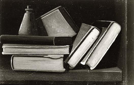 Books And Ink Bottle, (painting) — John Frederick Peto