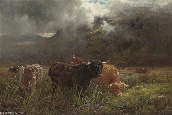 A Rough Pasture; Showery Weather — Louis Bosworth Hurt