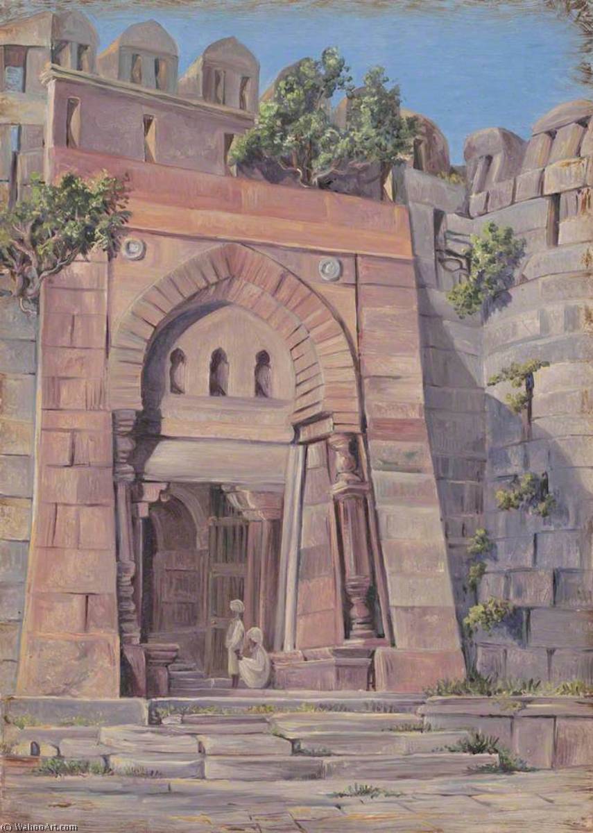 Tor Von Tughlat, Grab Des Schahs, Tughlaqabad, Delhi, Indien — Marianne North