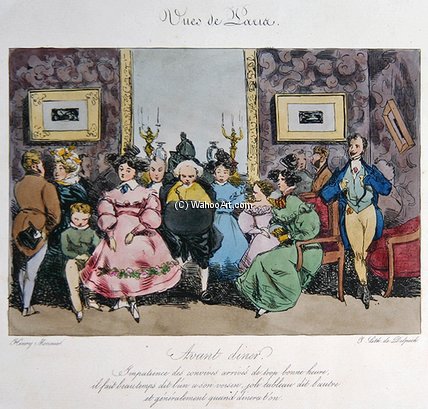 Humorous Depiction Of The Behaviour — Henri Bonaventure Monnier