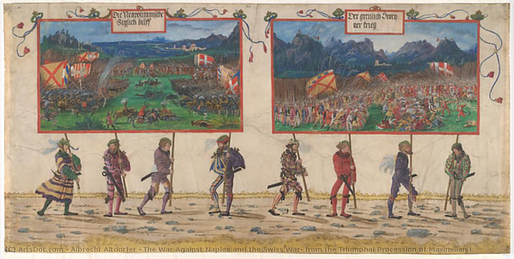 The War Against Naples And The Swiss War, From The Triumphal Procession Of Maximilian I — Albrecht Altdorfer