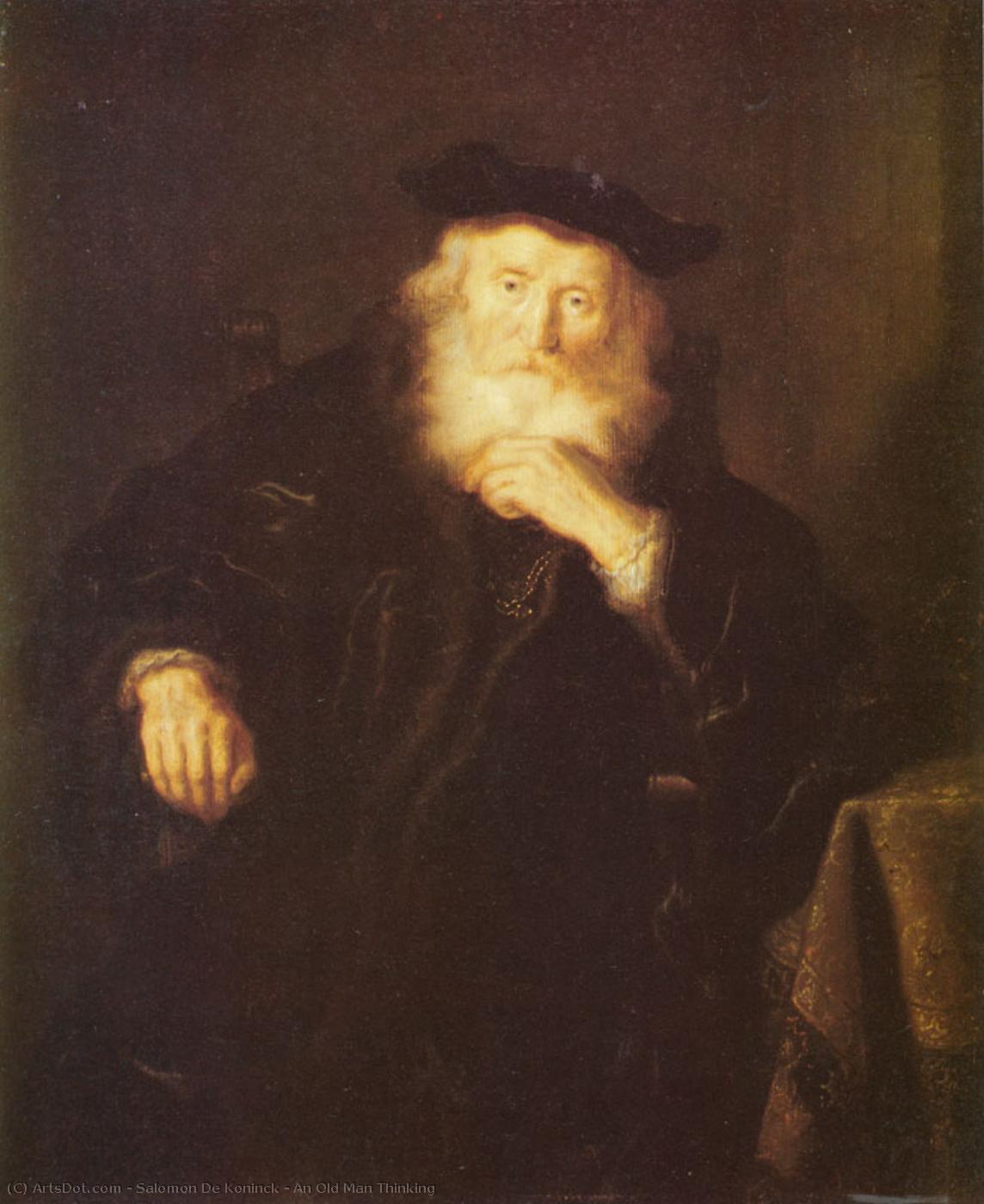 An Old Man Thinking — Salomon De Koninck