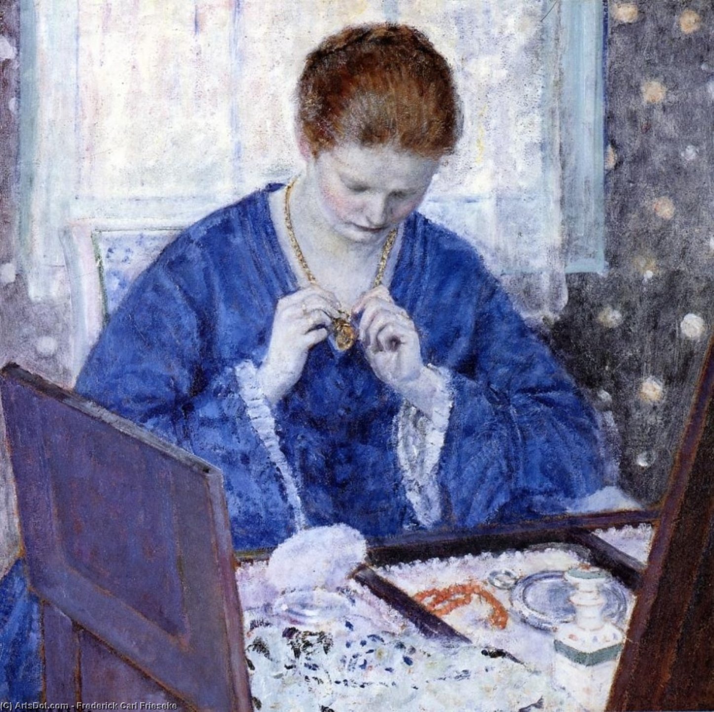The Gold Locket — Frederick Carl Frieseke