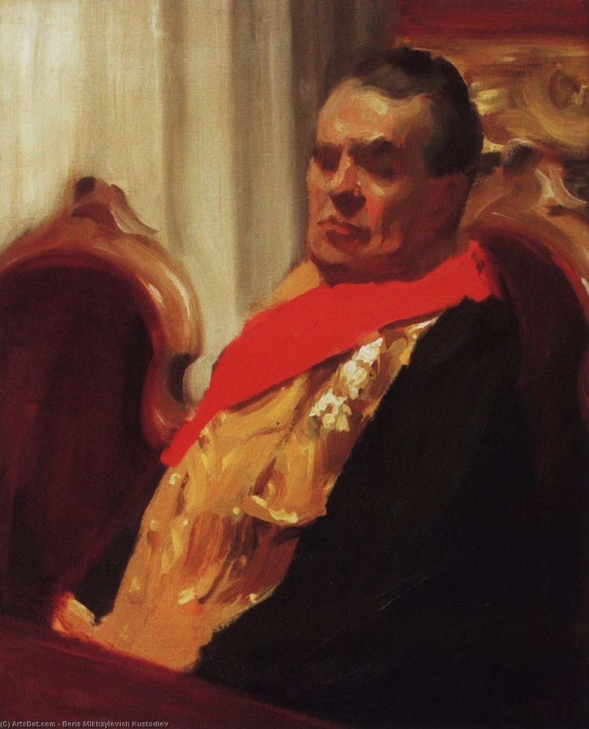 Portrait Of A.a. Polovtsev — Boris Mikhailovich Kustodiev