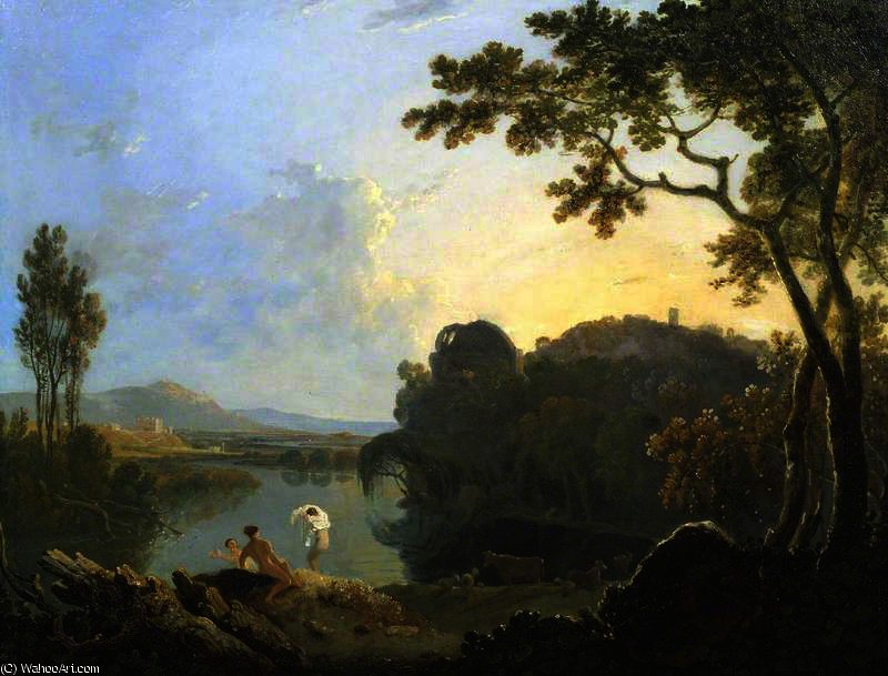 Landscape With Bathers, Cattle And Ruin — Richard Wilson