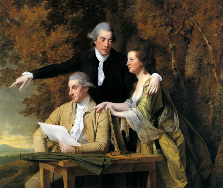 The Rev. D'ewes Coke, His Wife Hannah And Daniel Parker Coke — Joseph Wright Of Derby