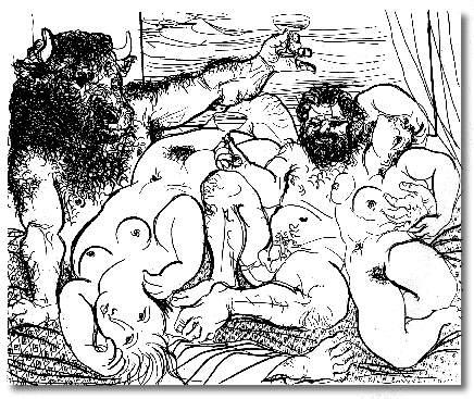 Bacchische Szene Mit Minotaurus — Pablo Picasso