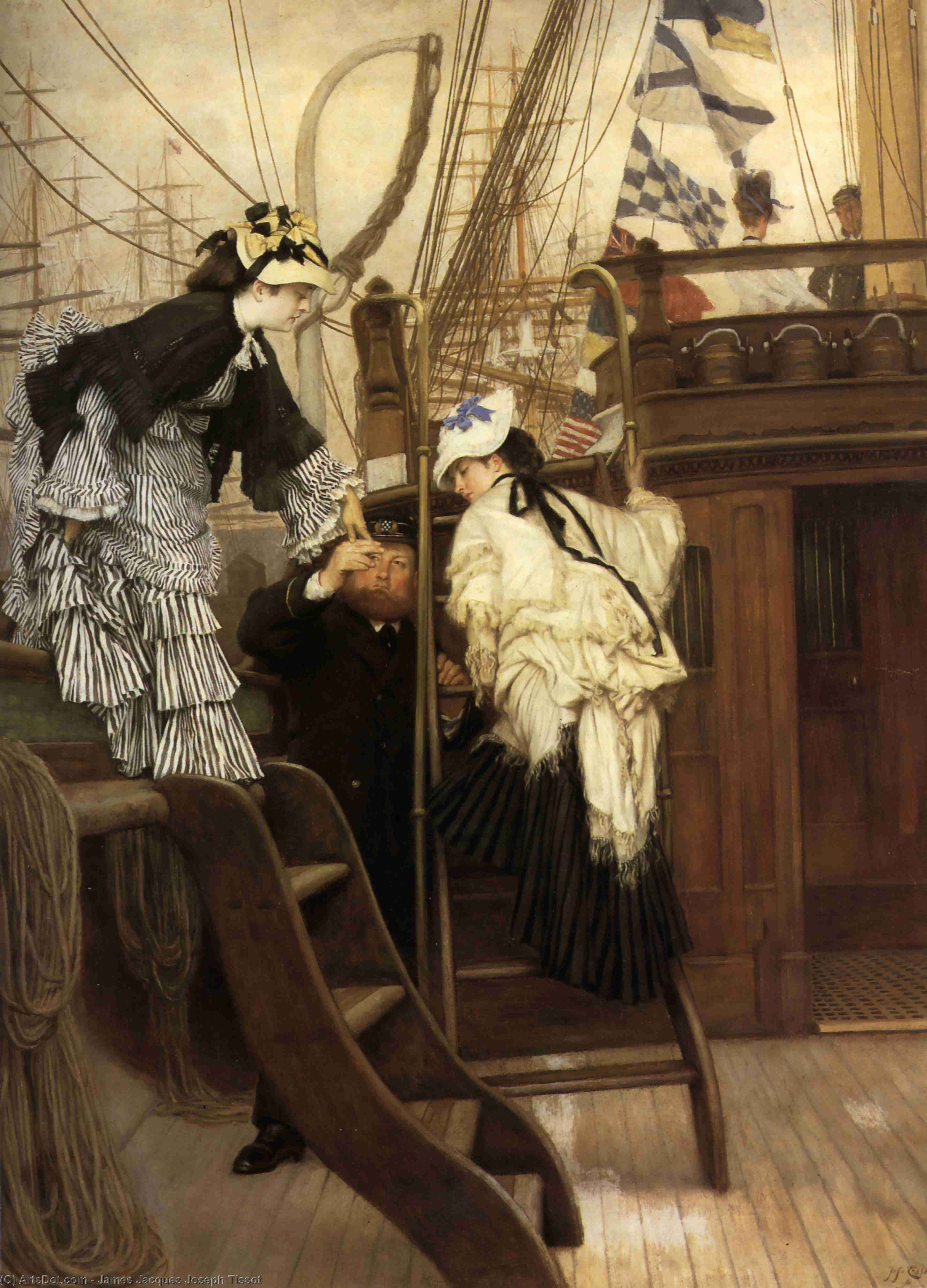 Boarding The Yacht — Jacques Joseph Tissot