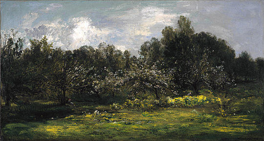 Orchard In Blossom — Charles-françois Daubigny