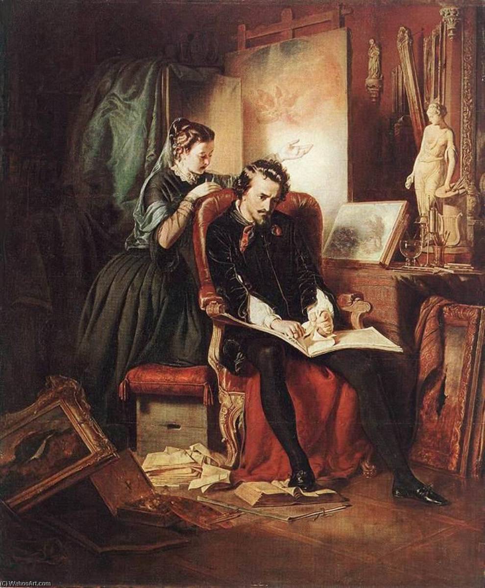 The Dissatisfied Painter (crisis In The Life Of A Painter) — József Borsos