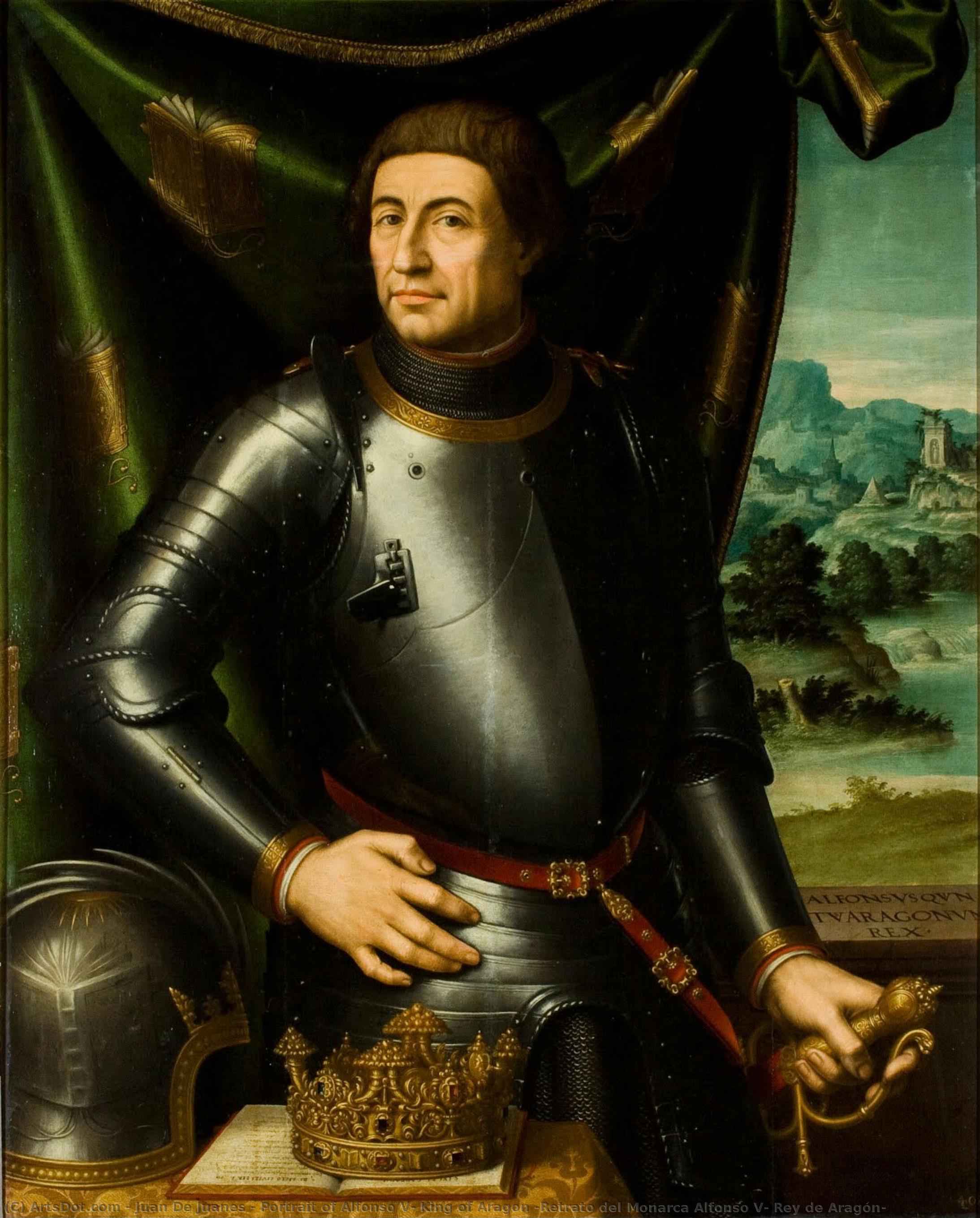 Portrait Of Alfonso V, King Of Aragon (retrato Del Monarca Alfonso V, Rey De Aragón) — Juan De Juanes