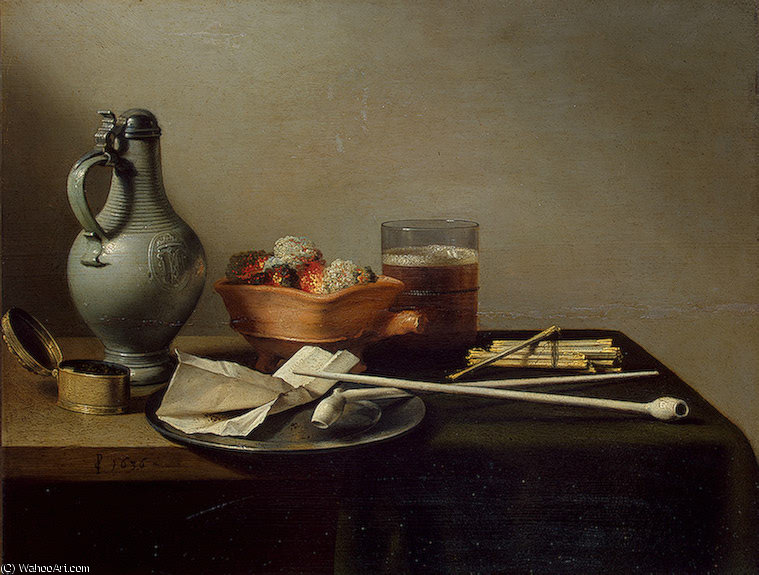 P. Still Life With Clay Pipes, Erem — Pieter Claesz