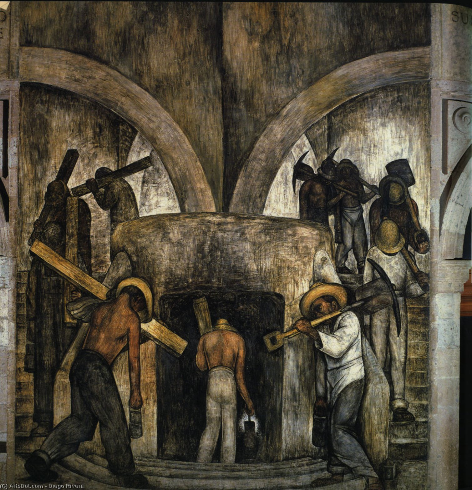 Entering The Mine — Дијего Ривера