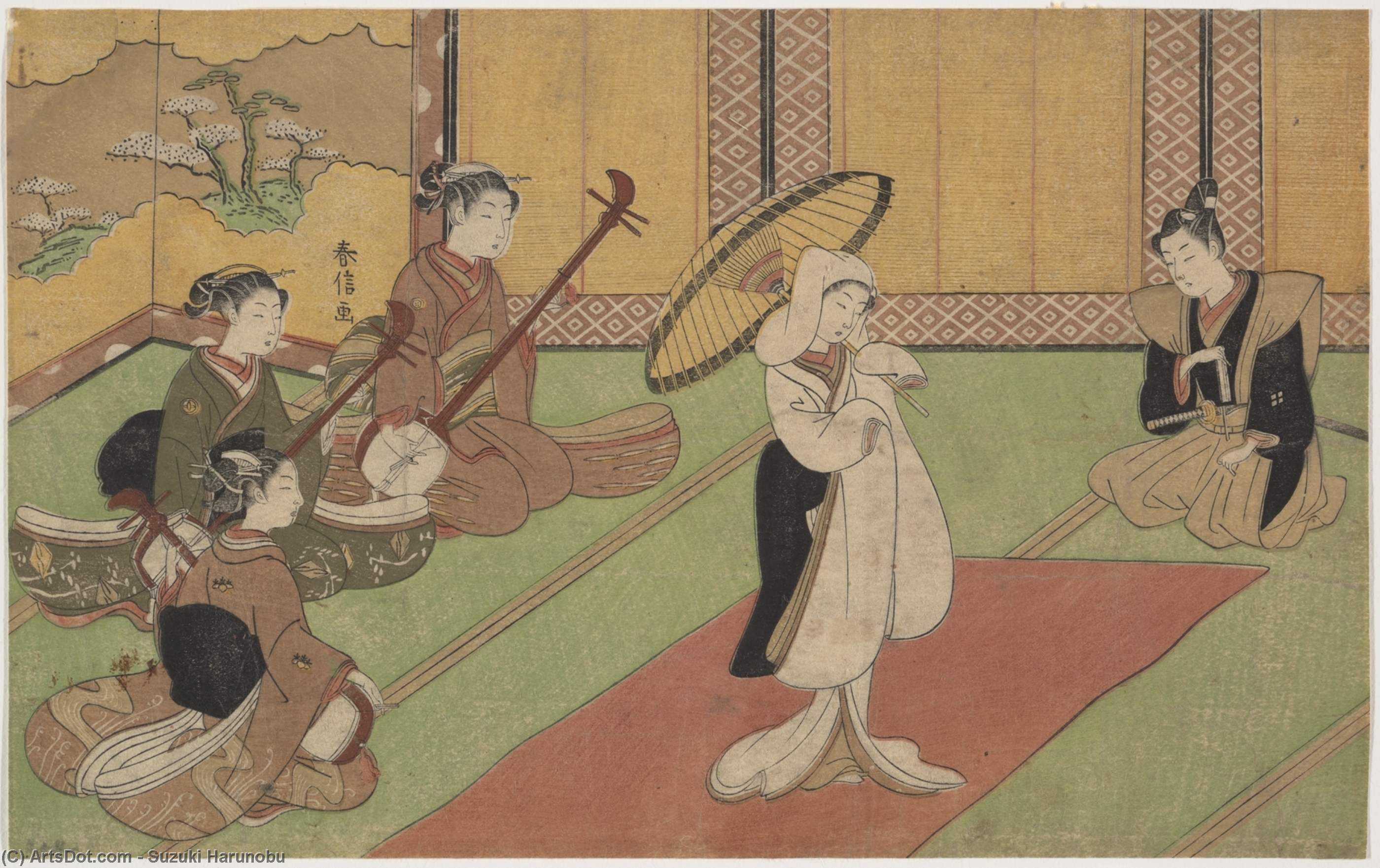 Woman Dancer In Daimyo's Palace — Suzuki Harunobu