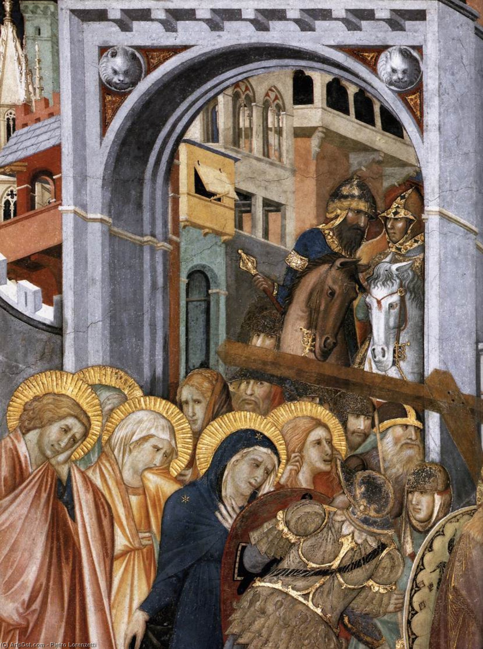 Assisi-vault-the Road To Calvary (detail) — Pietro Lorenzetti