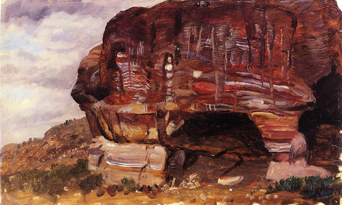 Study Of Zoomorphic Rock, Petra — Frederic Edwin Church