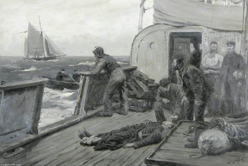 Casualty At Sea — Joseph Nash The Younger