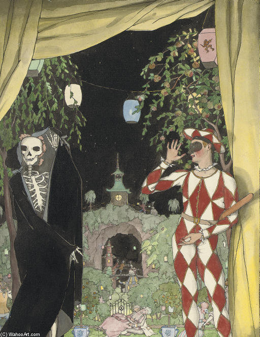 Harlequin And Death — Konstantin Andreevic Somov
