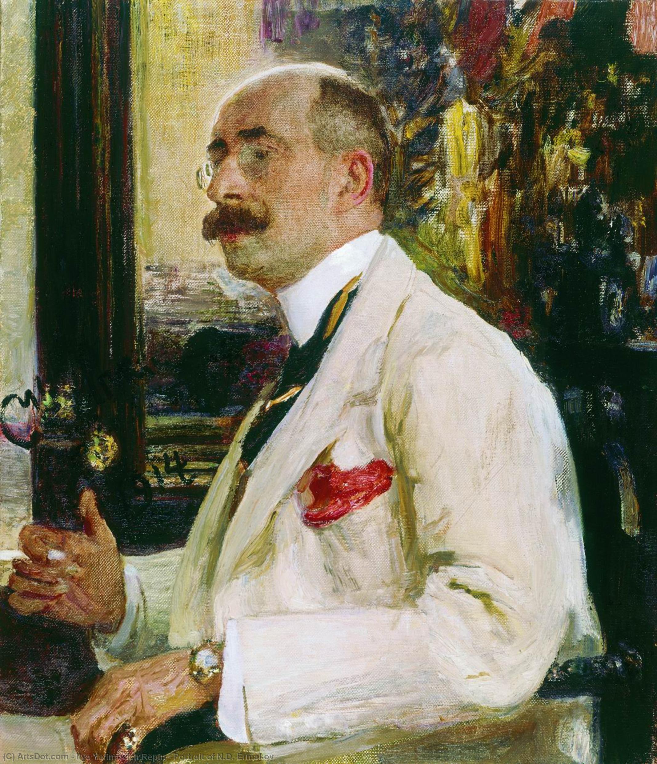 Portrait Of N.d. Ermakov — Ilya Yefimovich Repin