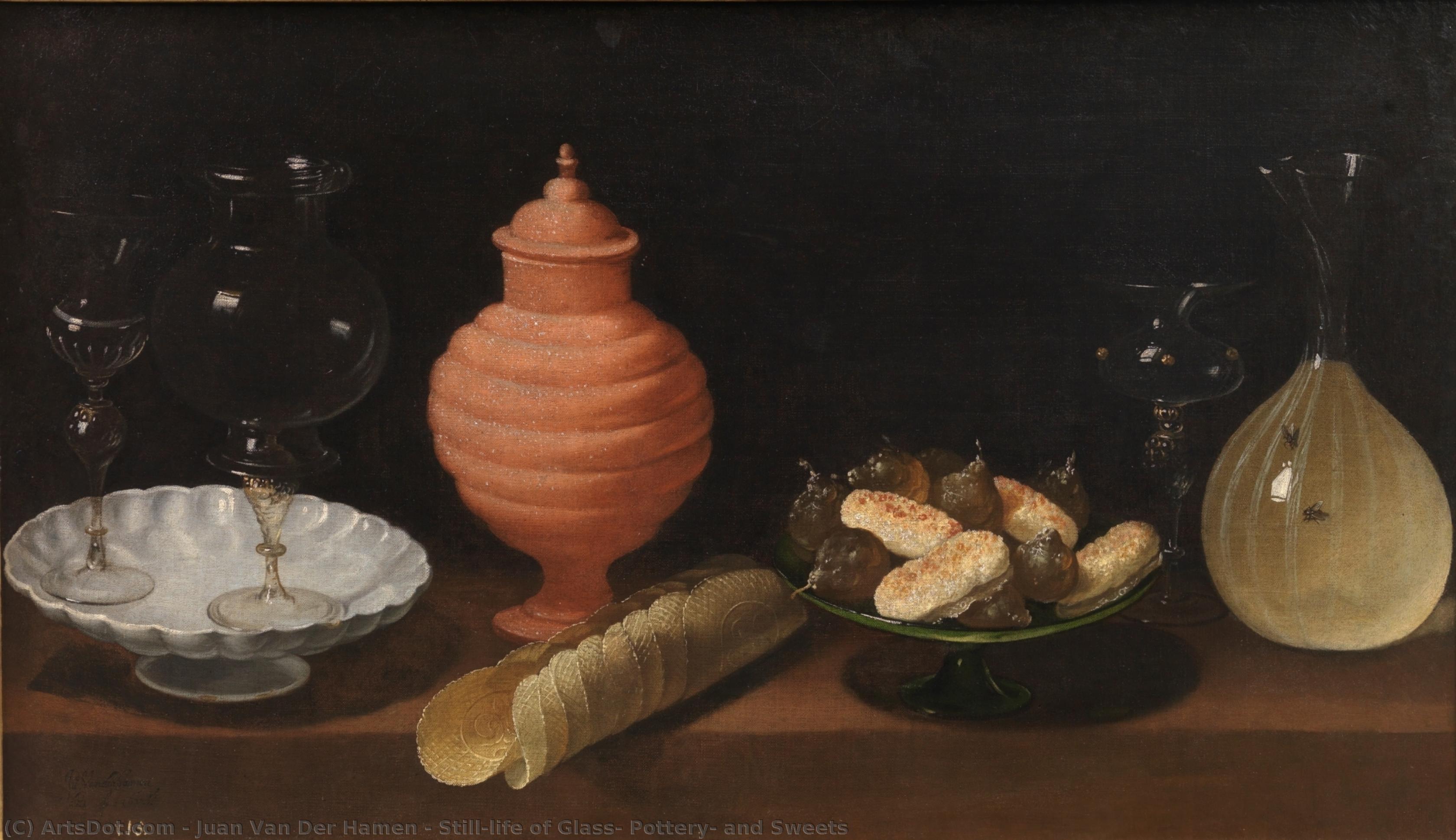Still-life Of Glass, Pottery, And Sweets — Juan Van Der Hamen