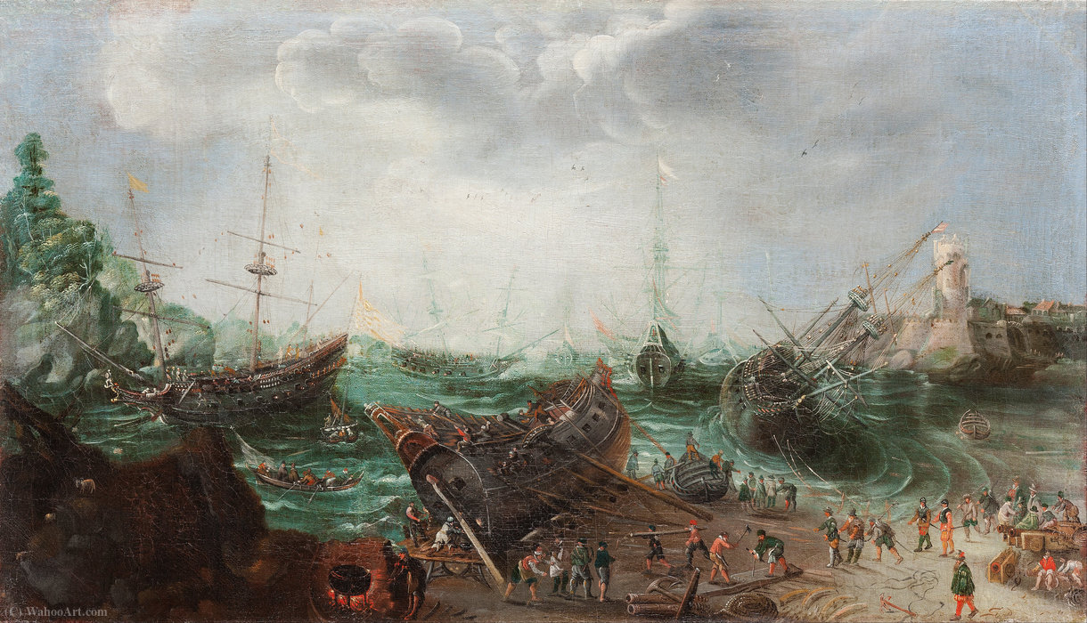 Harbour Scene — Adam Willaerts