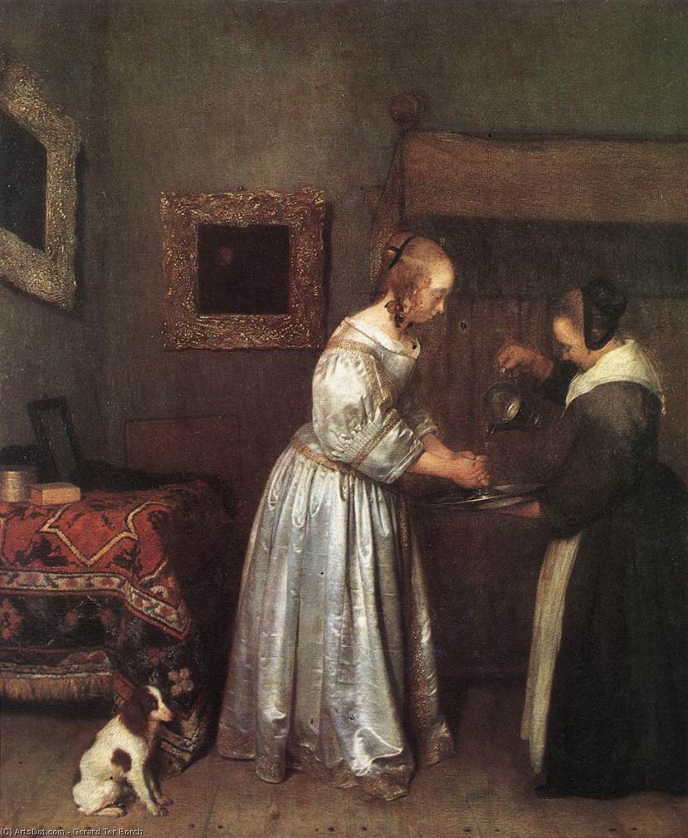Woman Washing Hands — Gerard Ter Borch