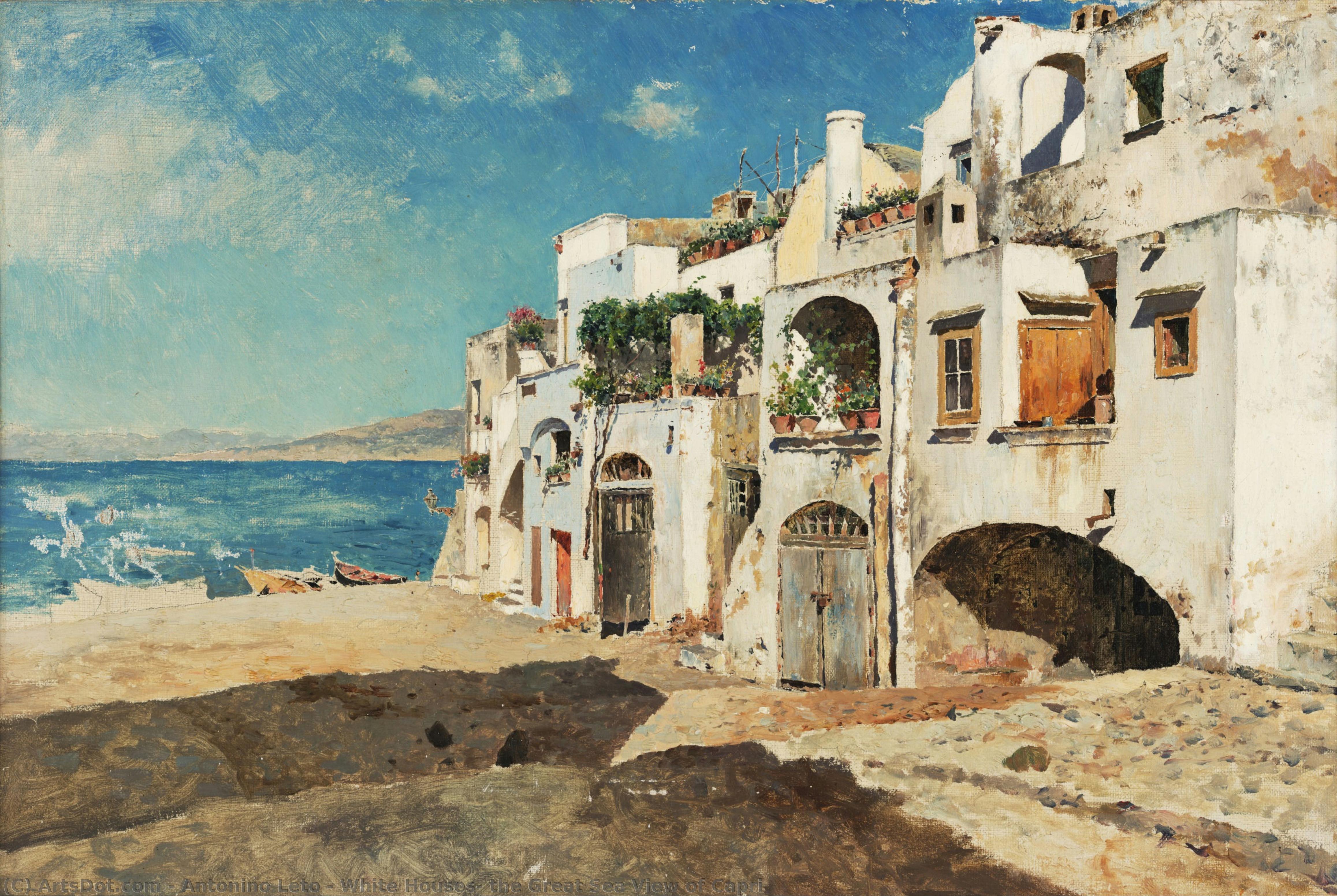 White Houses, The Great Sea View Of Capri — Antonino Leto