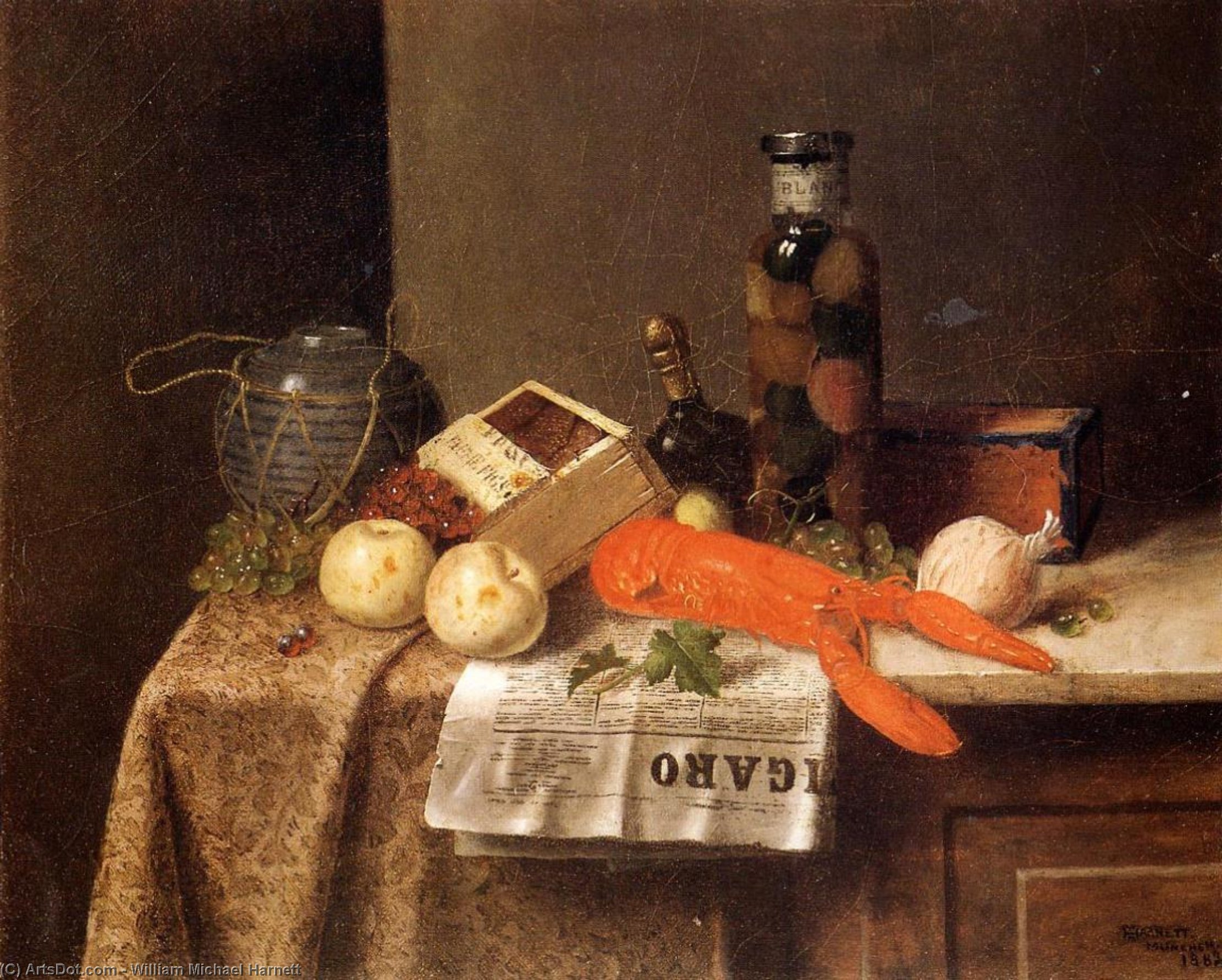 Still Life With 'le Figaro' — William Michael Harnett