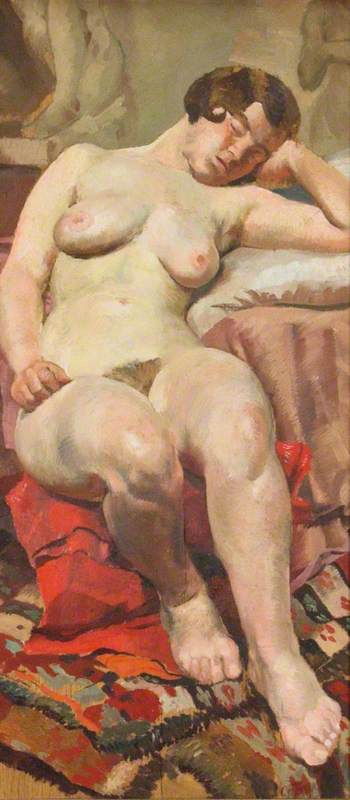 Study Of A Nude Reclining — Charles Frederick Tunnicliffe